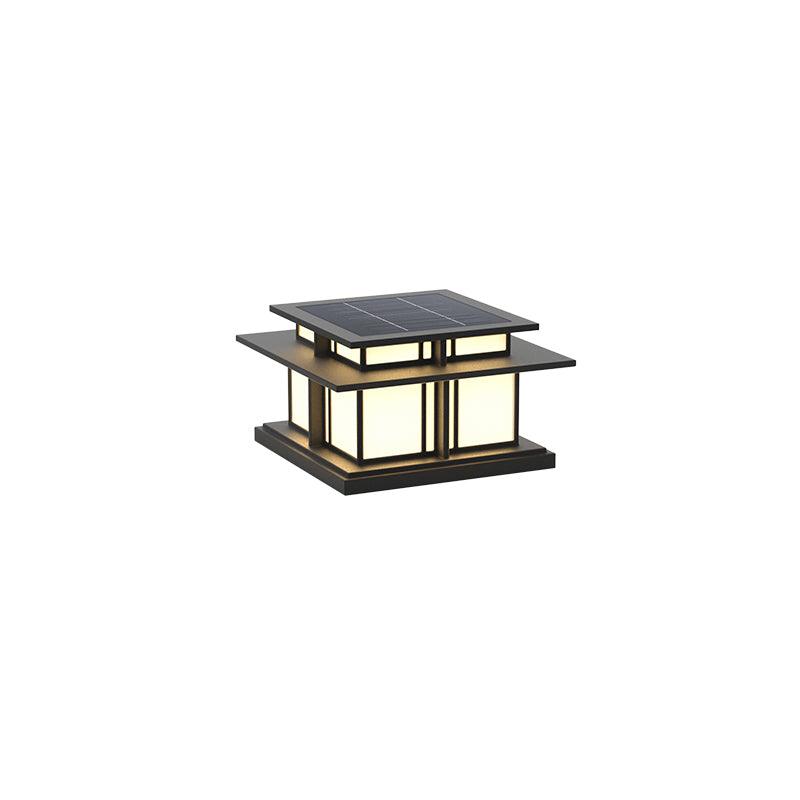 Kaeloria Acrylic Solar Outdoor Post Lamp#Size_Model A 17.7″#Power source_Solar-Powered Version#Kelvin range_Warm Light