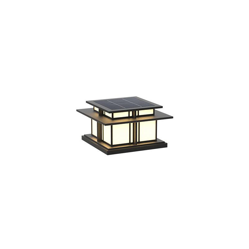 Kaeloria Acrylic Solar Outdoor Post Lamp#Size_Model A 13.2″#Power source_Solar-Powered Version#Kelvin range_Warm Light