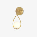 Kelmora Glass Brass Vanity Wall Lamp