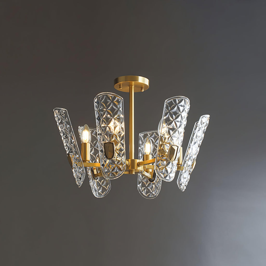 Pryvane Multi-Light Brass Chandelier#Size_6 heads#Finish_Brass