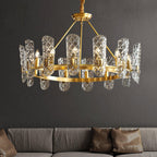 Pryvane Multi-Light Brass Chandelier
