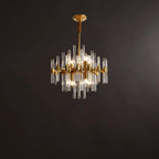 Solvessa Crystal Starburst Chandelier#Size_8 heads#Material_Brass & Clear Crystal