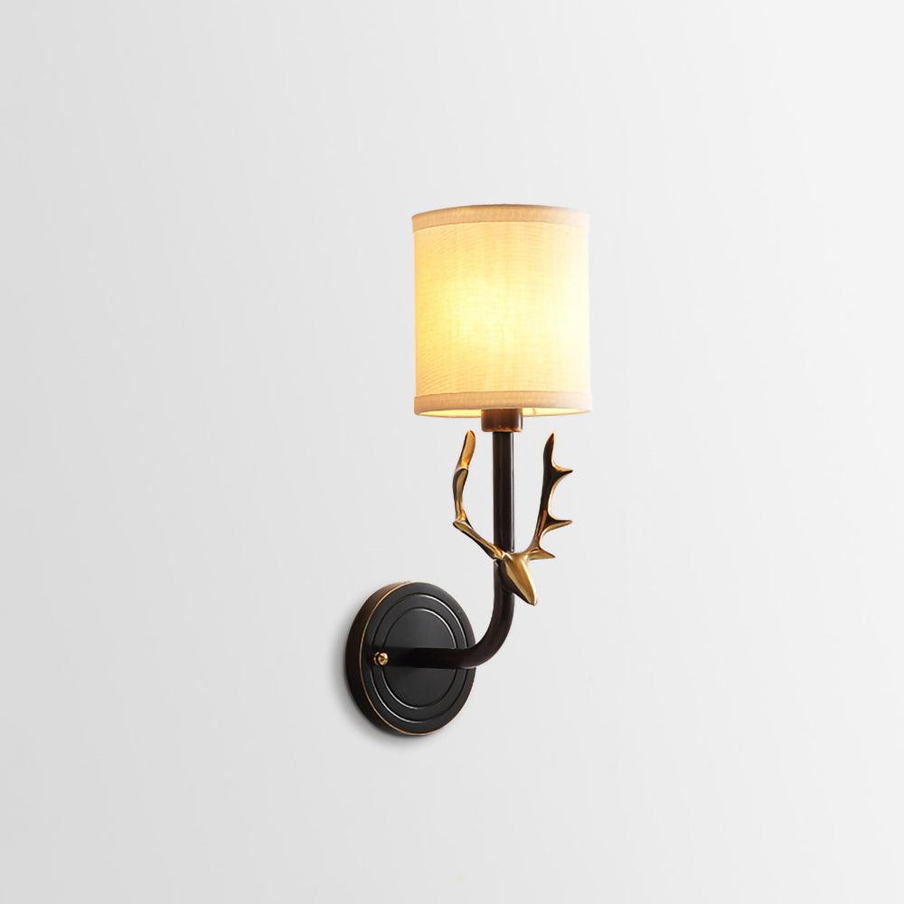 Orevienne 2-Light Brass Deer Wall Lamp#Size_5.1″#Finishes_Blackened