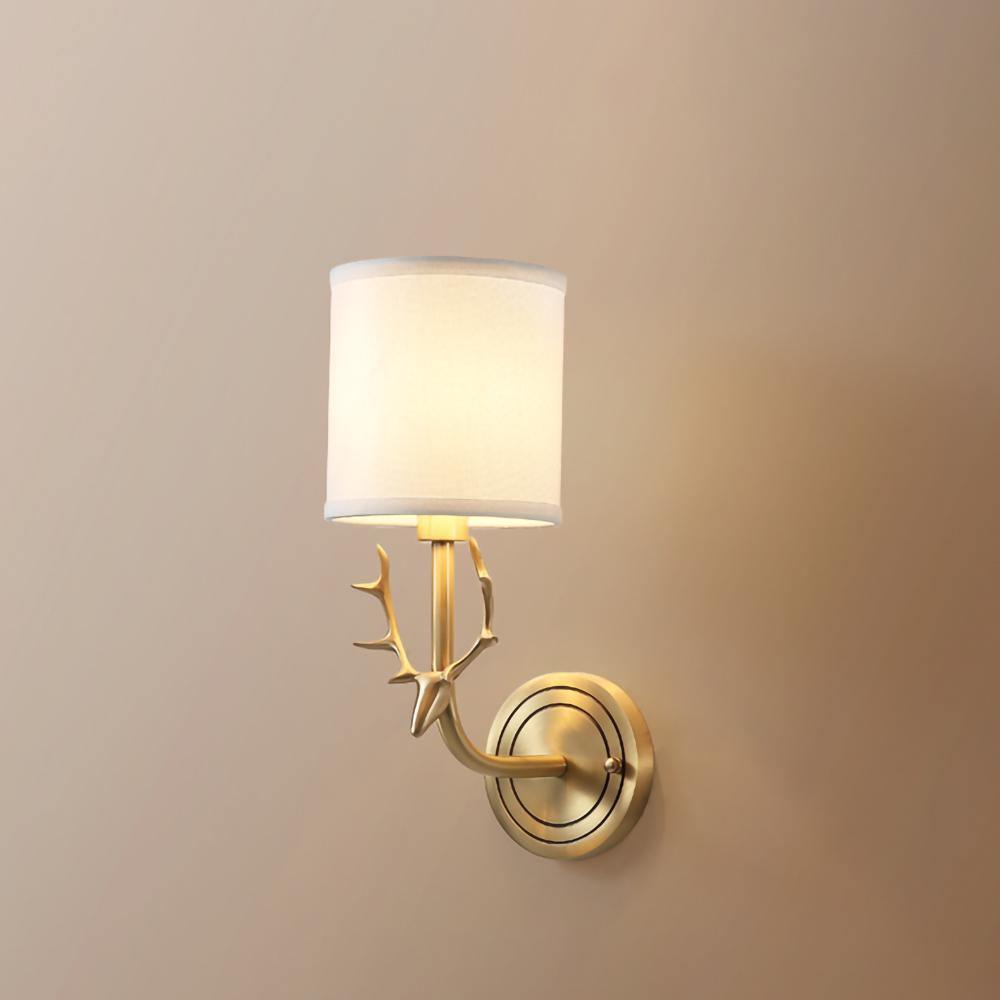 Orevienne 2-Light Brass Deer Wall Lamp