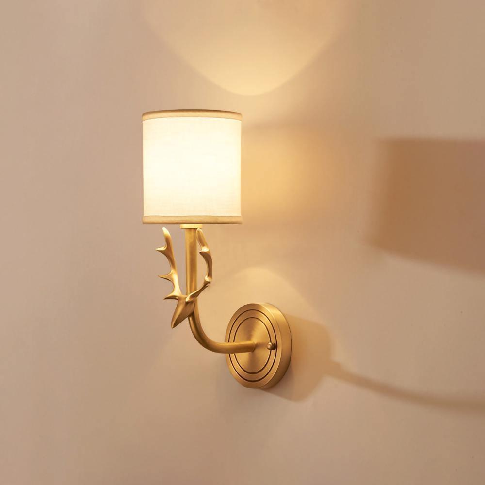 Orevienne 2-Light Brass Deer Wall Lamp