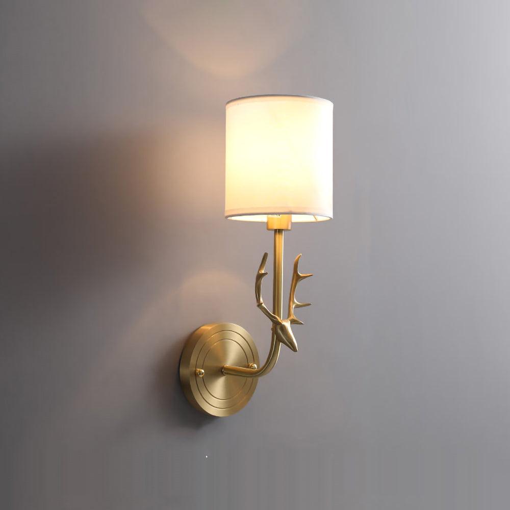 Orevienne 2-Light Brass Deer Wall Lamp#Size_5.1″#Finishes_Brass