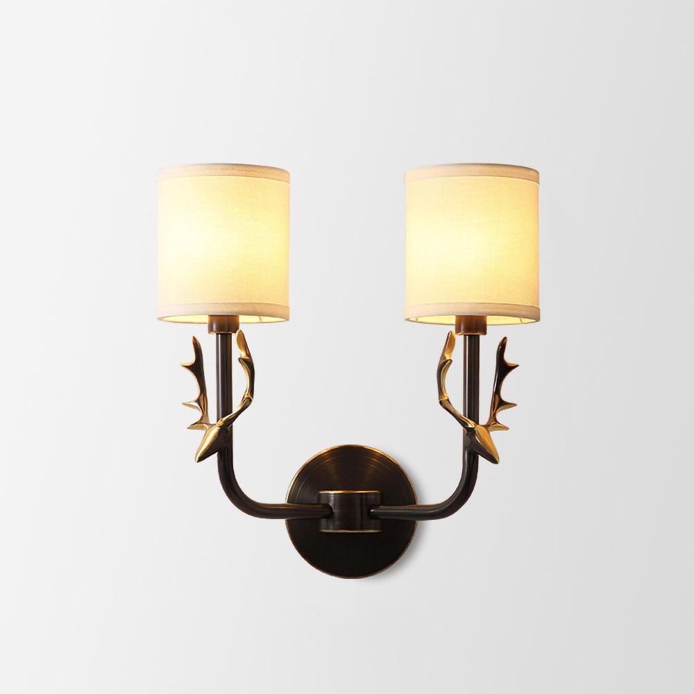 Orevienne 2-Light Brass Deer Wall Lamp#Size_11″#Finishes_Blackened