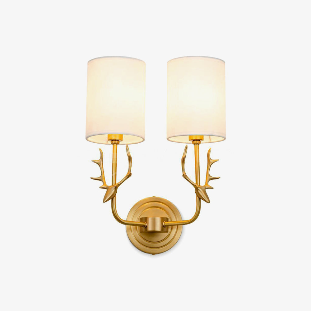 Orevienne 2-Light Brass Deer Wall Lamp