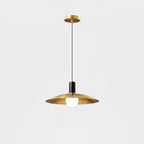 Urelisse Brass Flared Pendant Light#Finish_Brass & Black