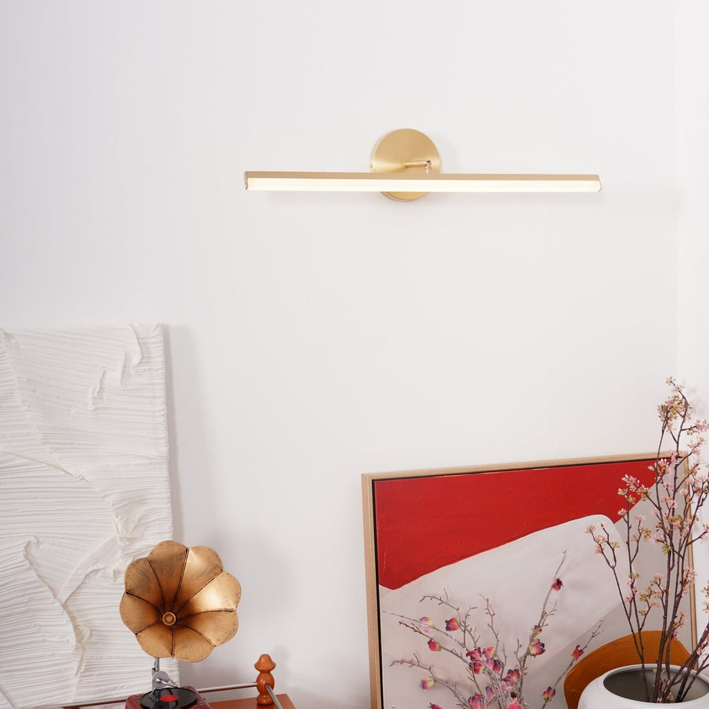 Lunestra Brass Linear LED Vanity Wall Lamp