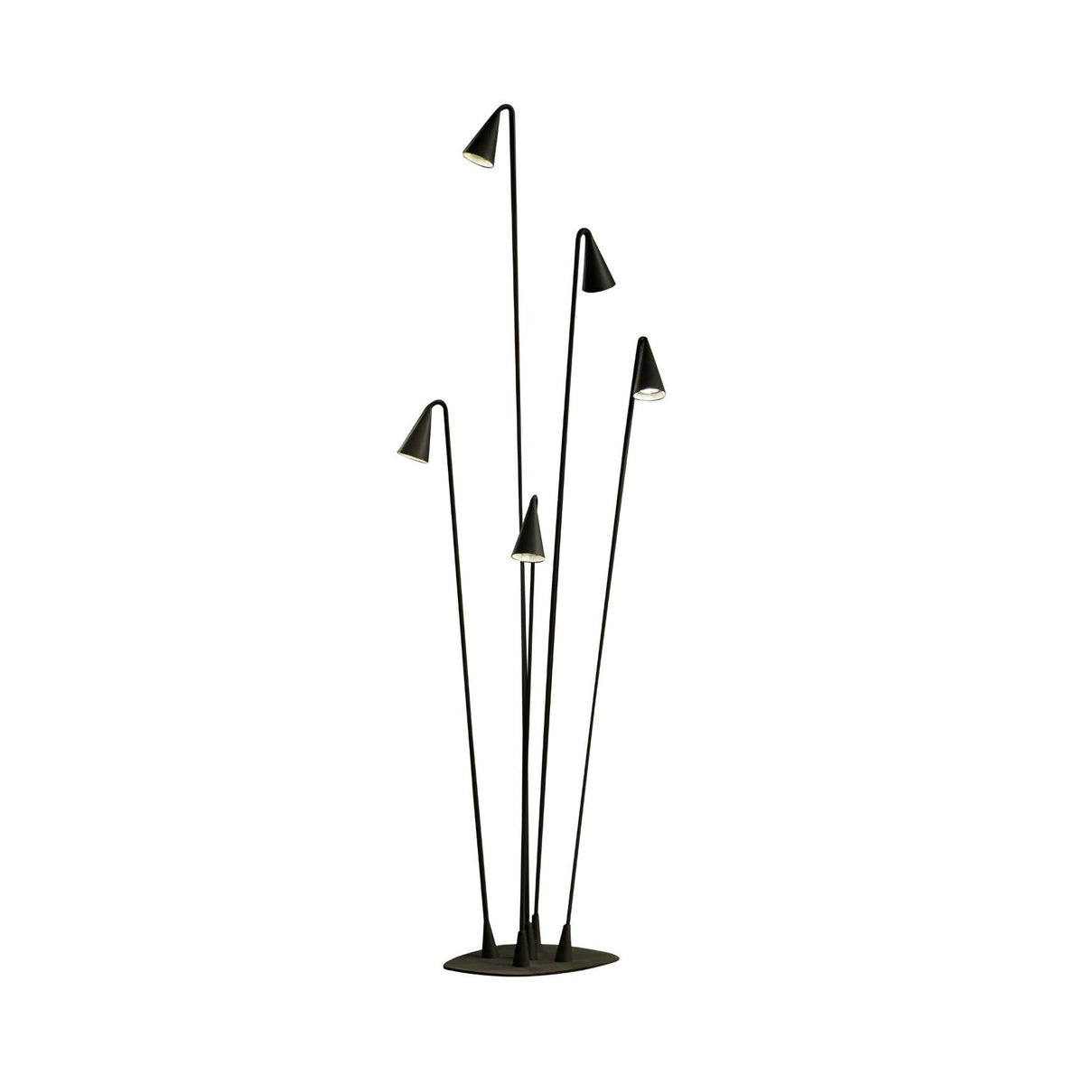 Nivorine Aluminum Bellflower Outdoor Floor Lamp#Size_11.8″#Finish_Black