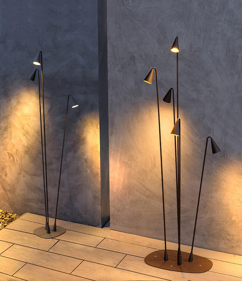 Nivorine Aluminum Bellflower Outdoor Floor Lamp