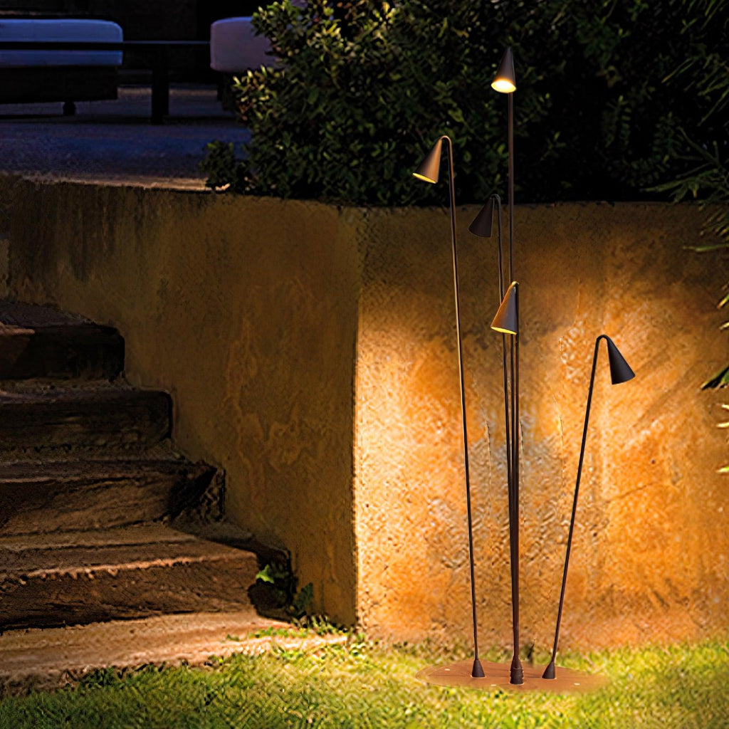 Nivorine Aluminum Bellflower Outdoor Floor Lamp