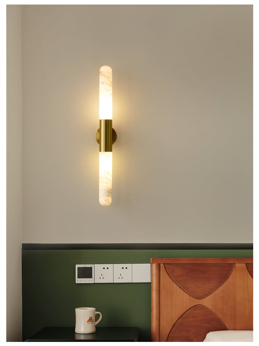 Heliandre Sculpted Alabaster Wall Lamp