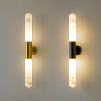 Heliandre Sculpted Alabaster Wall Lamp