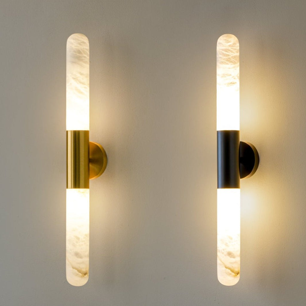 Heliandre Sculpted Alabaster Wall Lamp