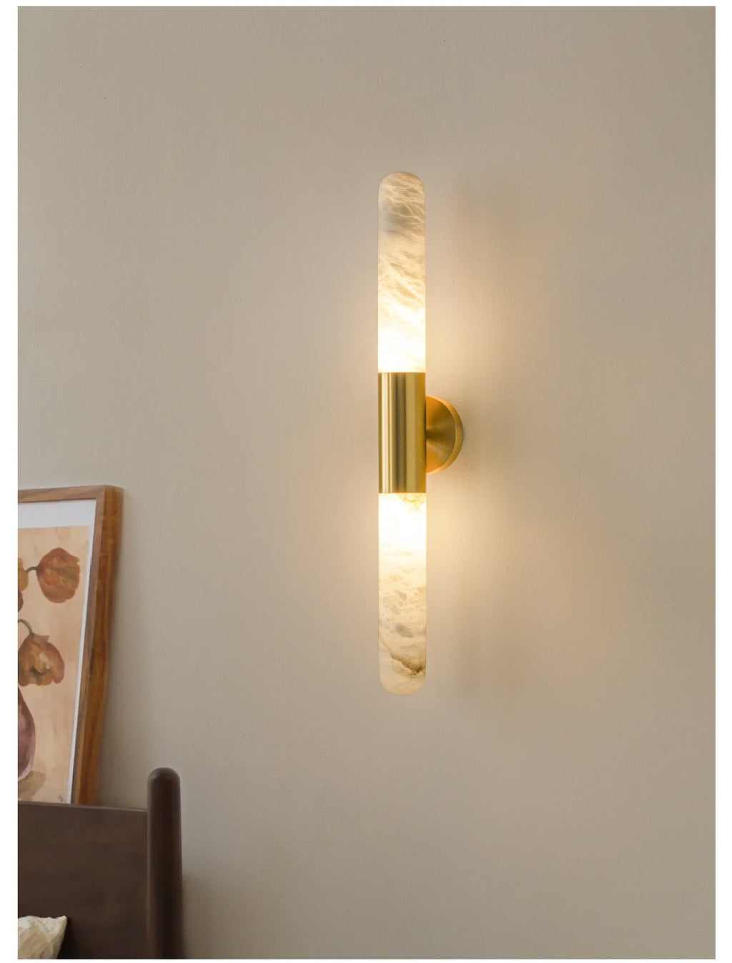 Heliandre Sculpted Alabaster Wall Lamp