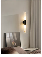 Heliandre Sculpted Alabaster Wall Lamp