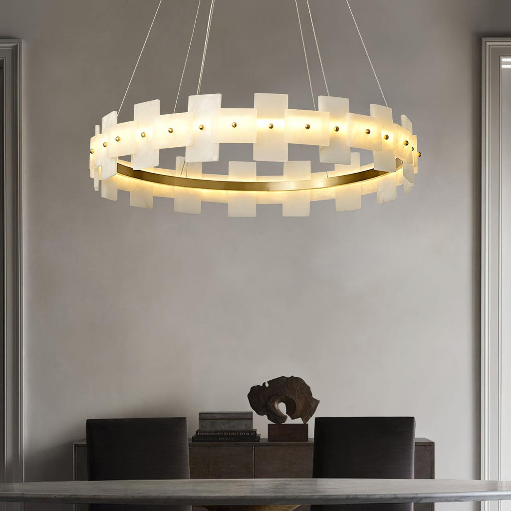 Kessara Alabaster Round Chandelier