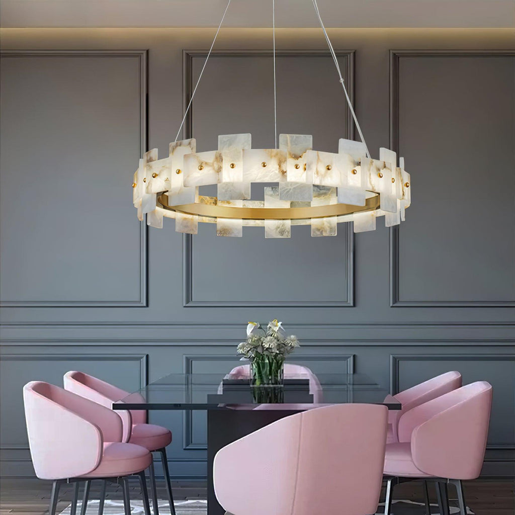 Kessara Alabaster Round Chandelier