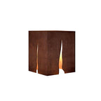 Giraselle Rustic Metal Cube Outdoor Garden Light#Size_H 11.8″#Finish_Rust Color