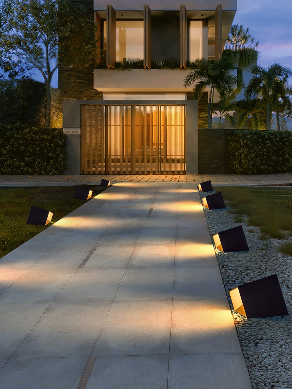 Fennoria Metal Cube Solar Outdoor Garden Light
