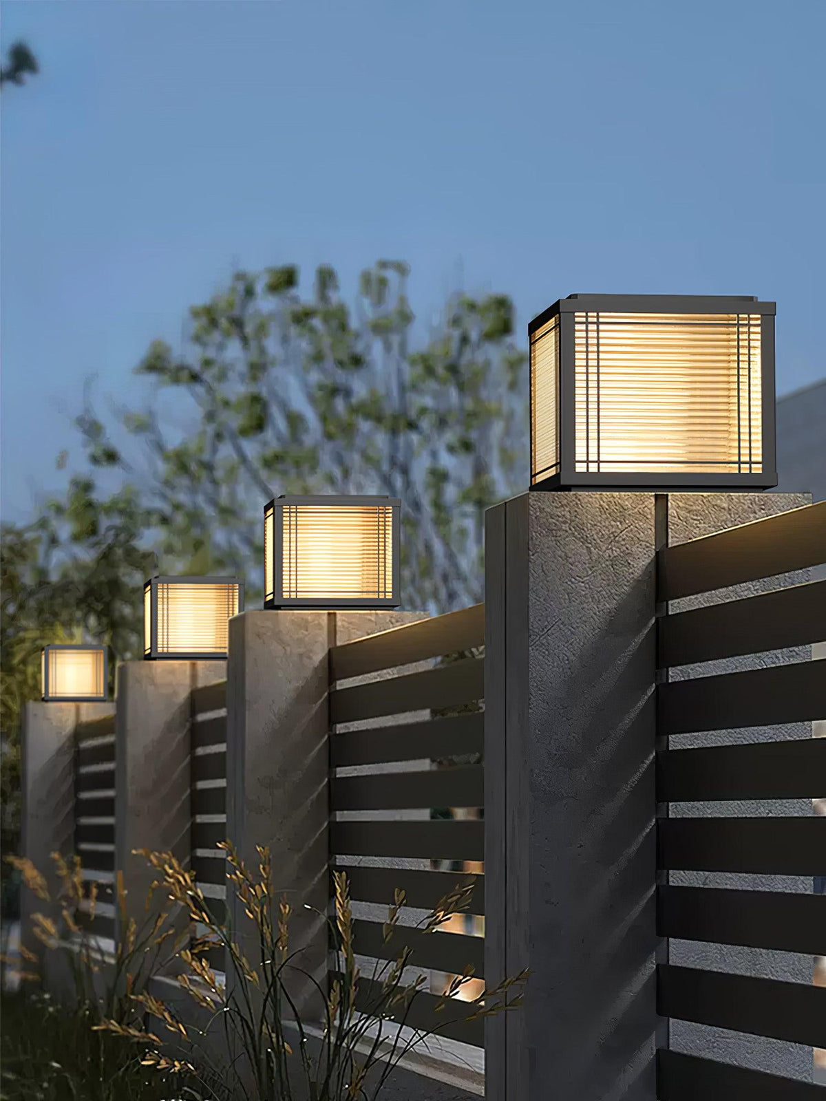 Estavere Metal Solar Outdoor Post Lamp