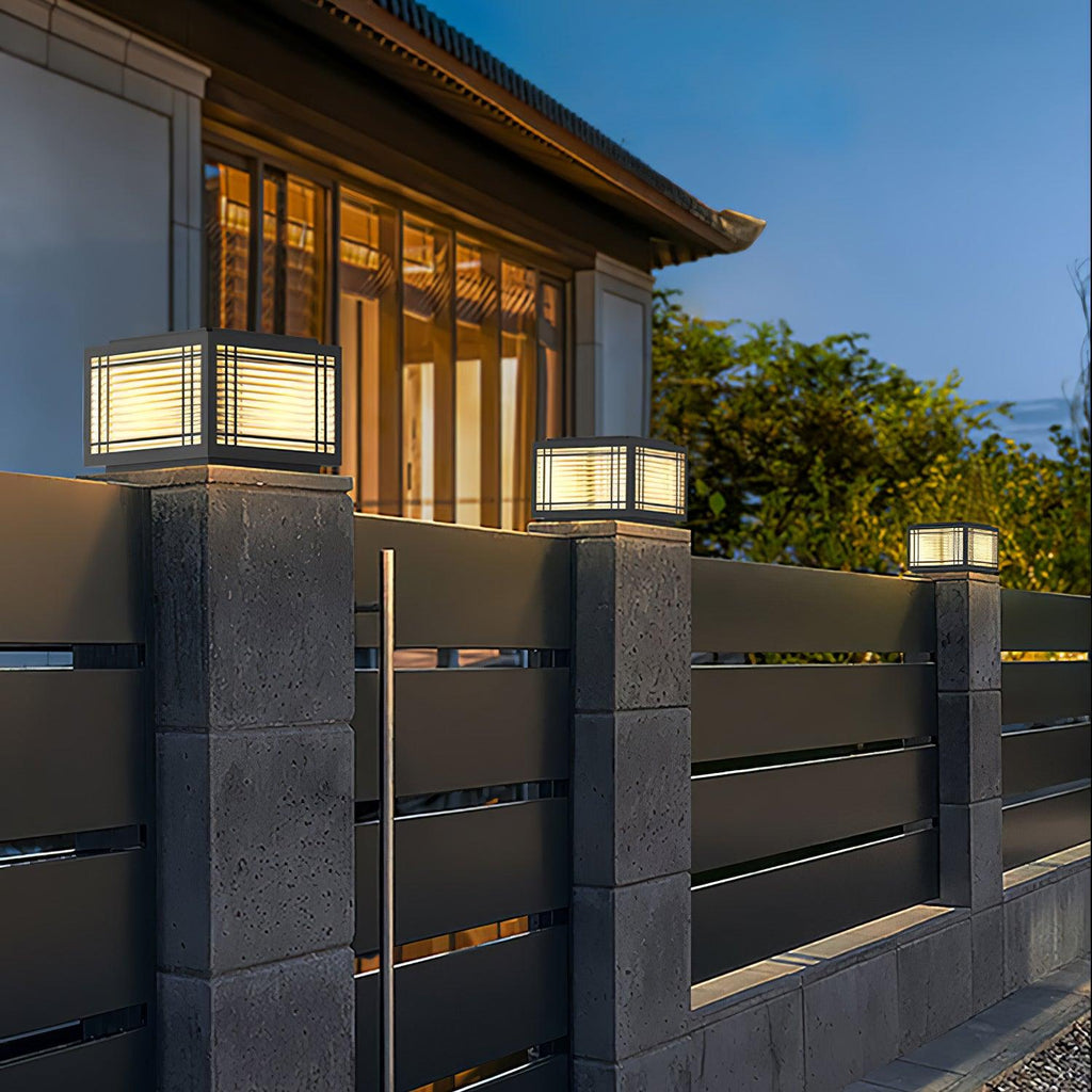 Estavere Metal Solar Outdoor Post Lamp