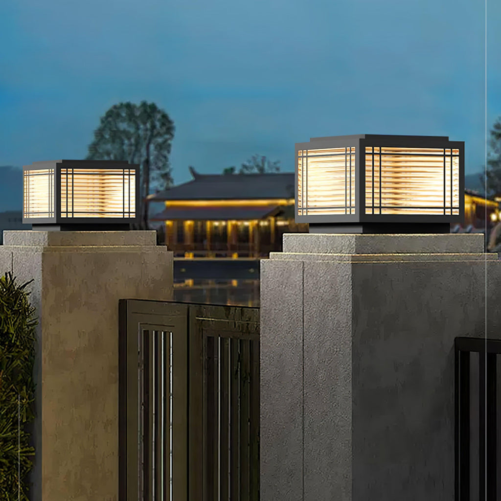 Estavere Metal Solar Outdoor Post Lamp
