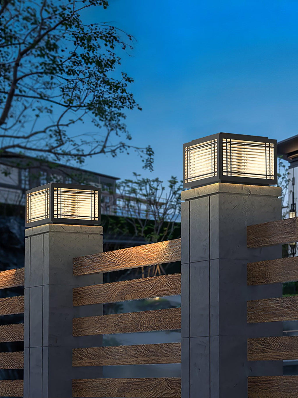 Estavere Metal Solar Outdoor Post Lamp