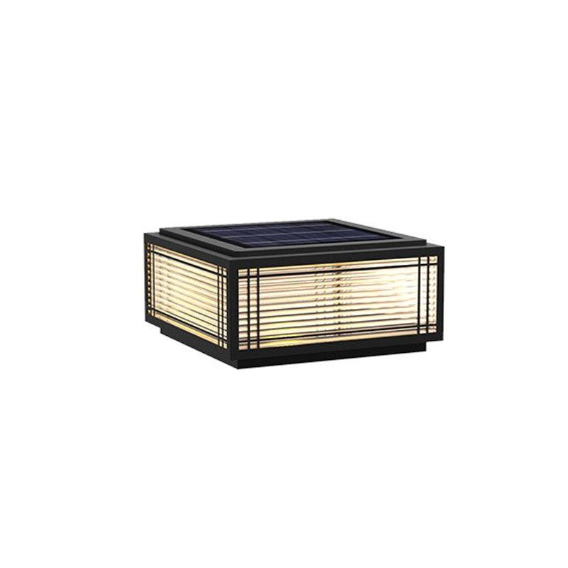 Estavere Metal Solar Outdoor Post Lamp#Size_D 19.7″#Power source_Model B: Solar-Powered Version#Kelvin range_Warm Light