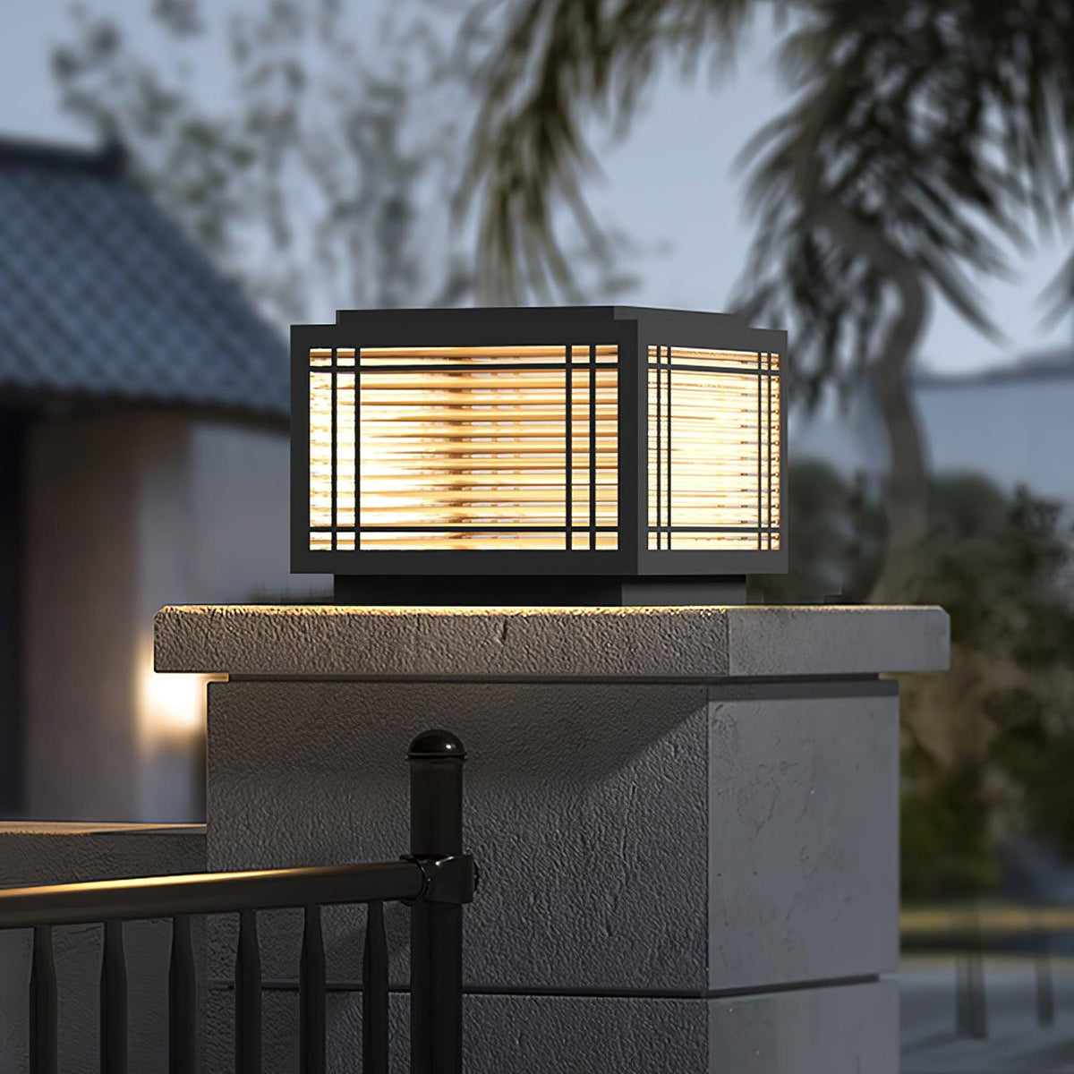 Estavere Metal Solar Outdoor Post Lamp