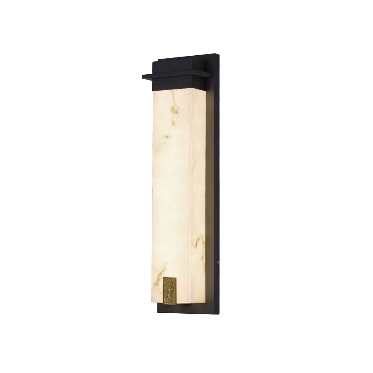 Doralisse Acrylic Outdoor Wall Lamp#Size_Model A W 7.1″x H 27.6″#Finish_Black & White