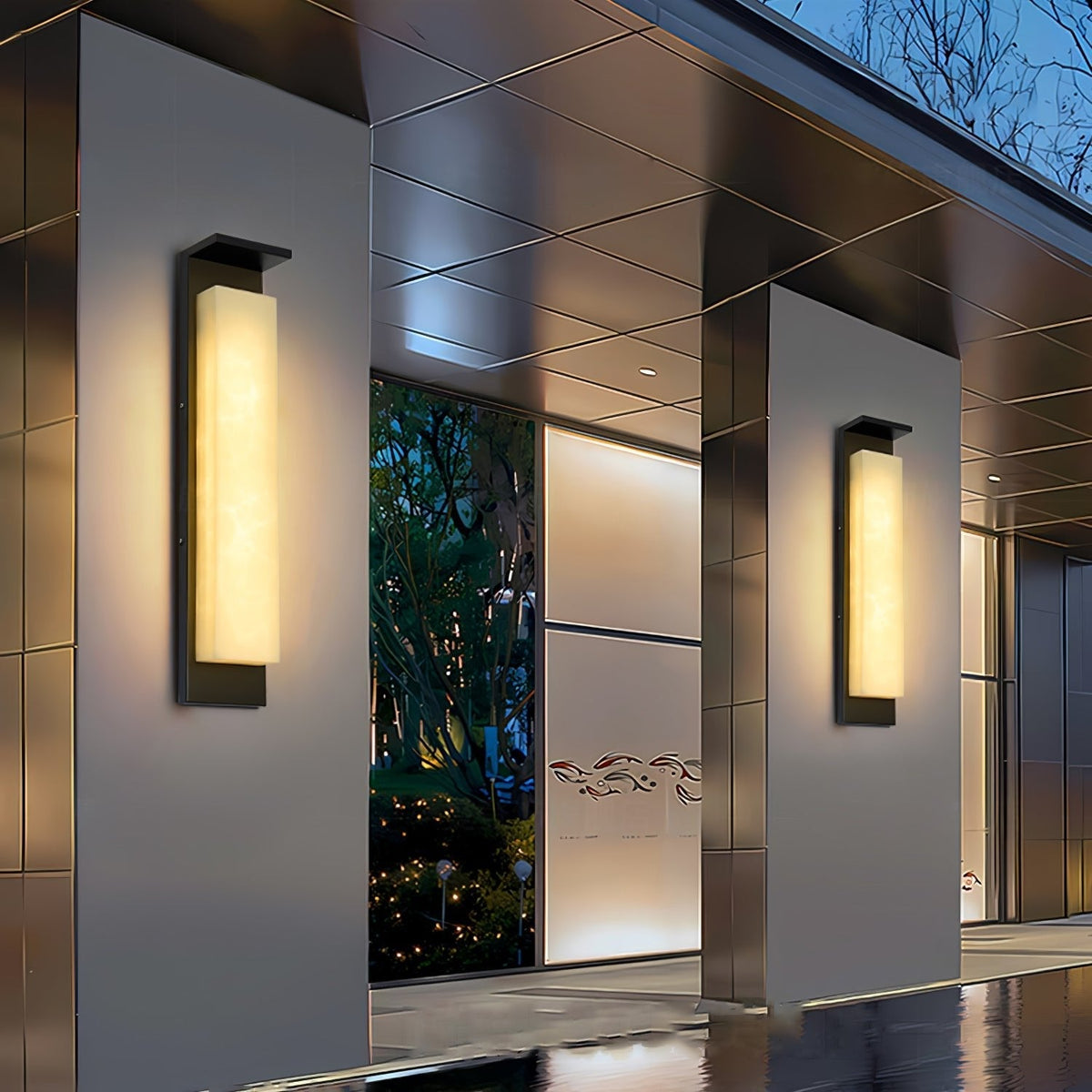 Doralisse Acrylic Outdoor Wall Lamp