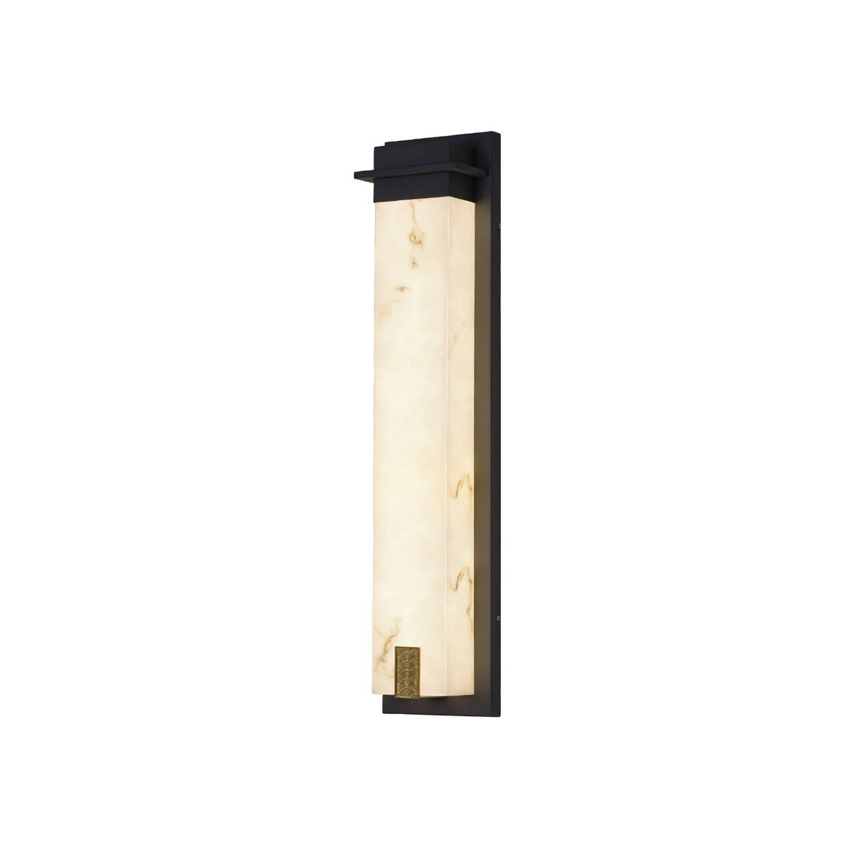 Doralisse Acrylic Outdoor Wall Lamp#Size_Model A W 7.1″x H 37.4″#Finish_Black & White