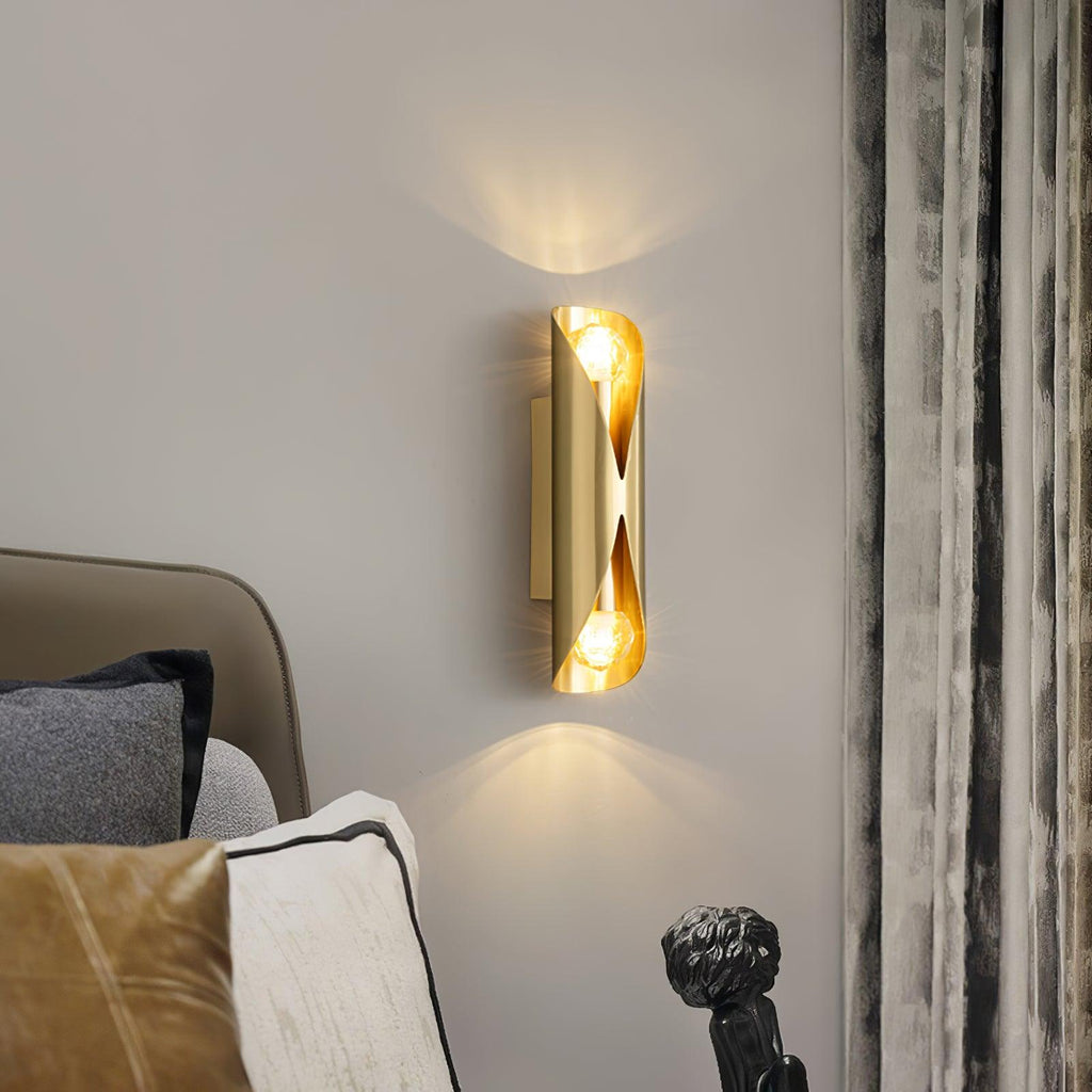 Xavelle Diamond Glass Brass Wall Lamp