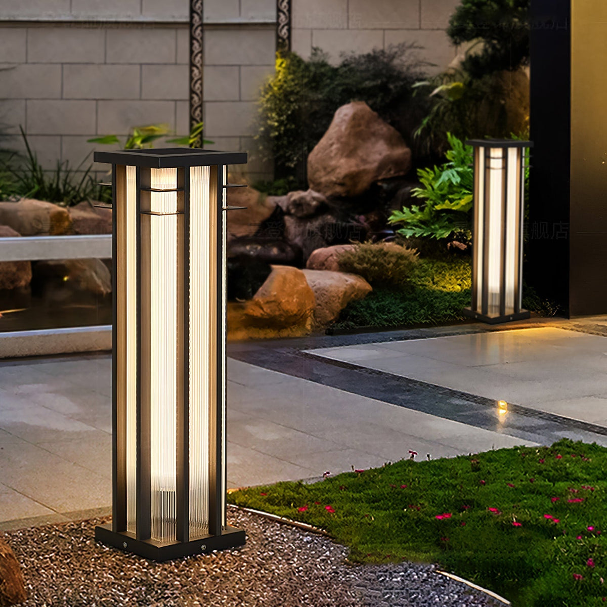 Aurevane Metal Double-Axis Outdoor Post Lamp