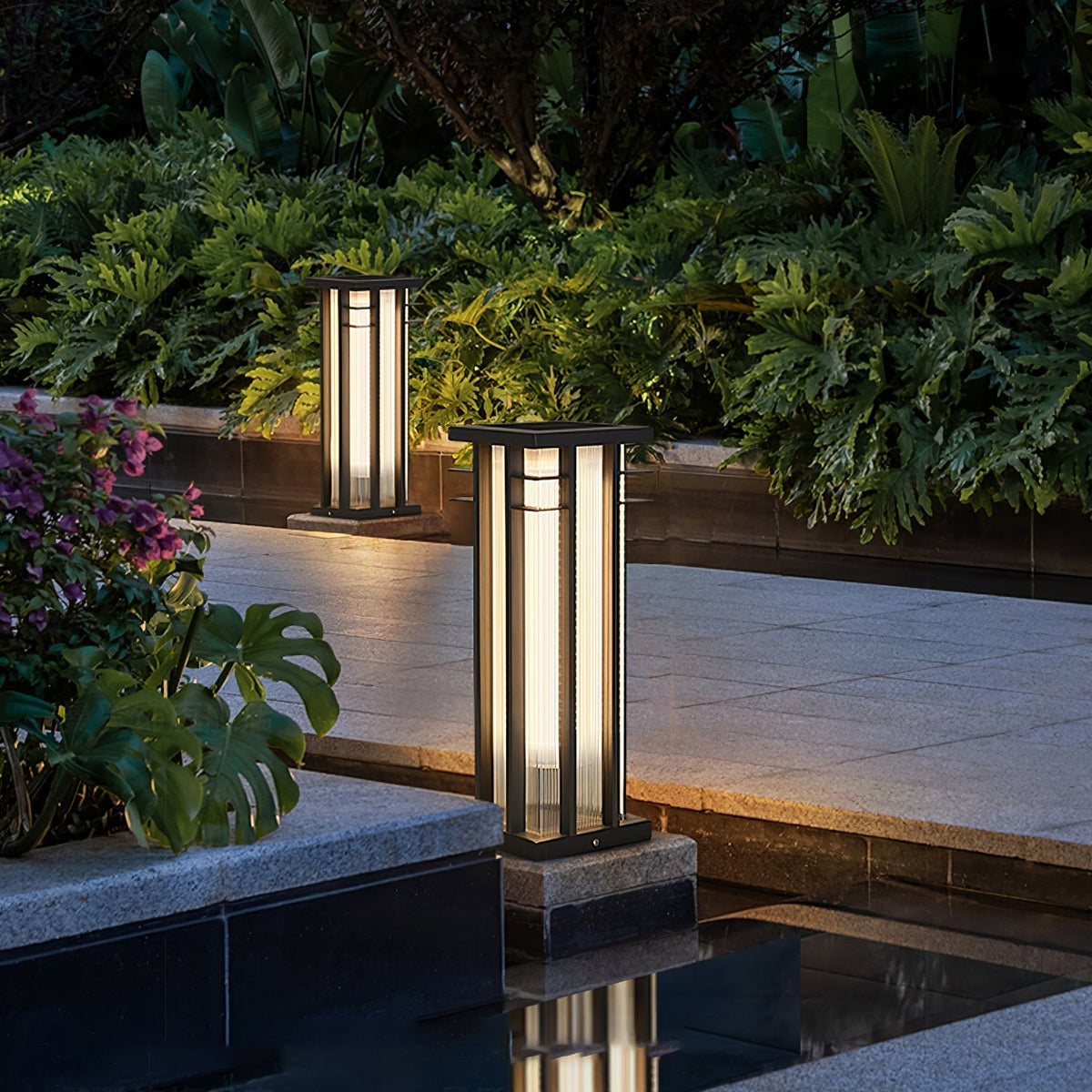 Aurevane Metal Double-Axis Outdoor Post Lamp