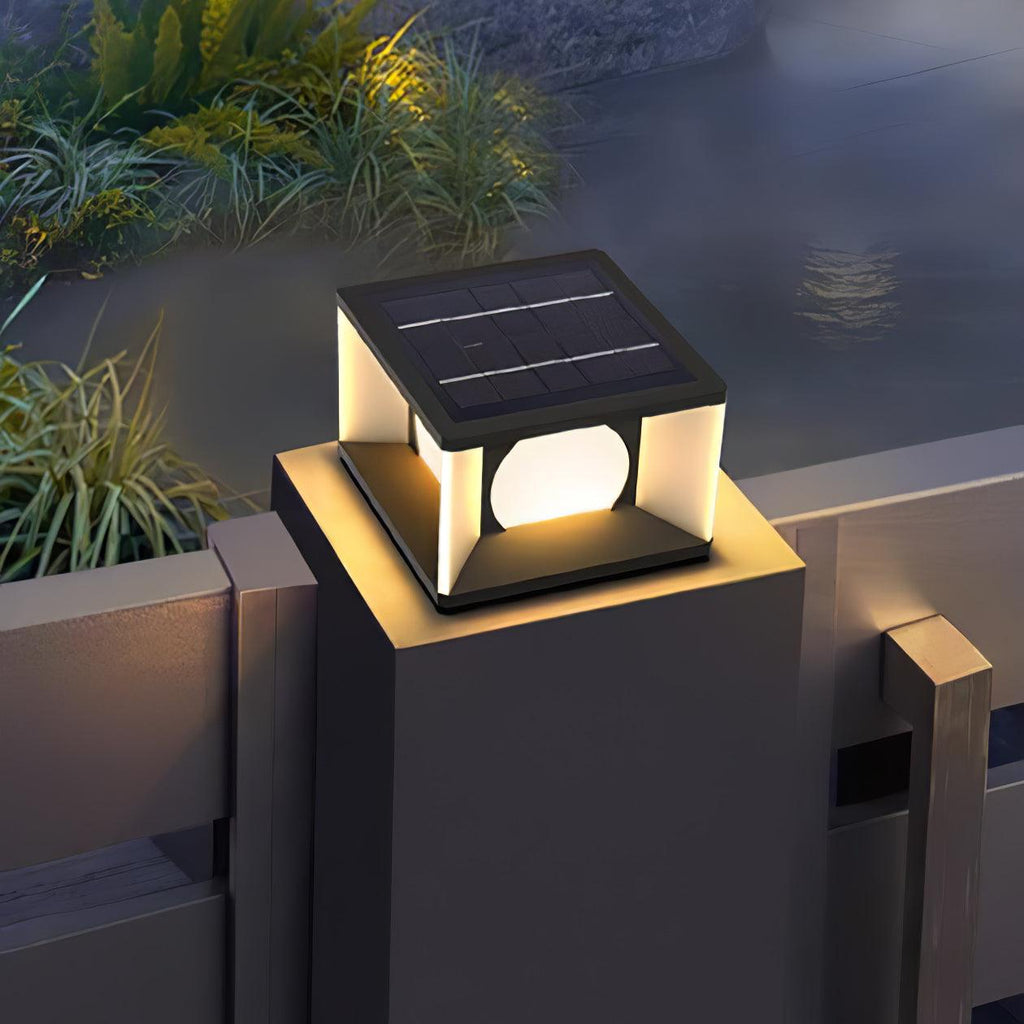 Zevaris Acrylic Cube Outdoor Post Lamp