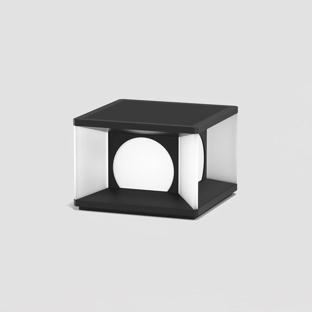 Zevaris Acrylic Cube Outdoor Post Lamp#Power source_Model A: Wired Version#Kelvin range_Warm Light