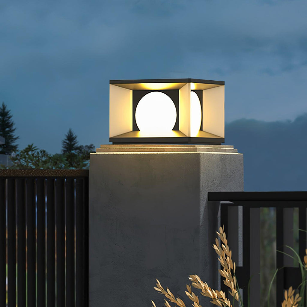 Zevaris Acrylic Cube Outdoor Post Lamp