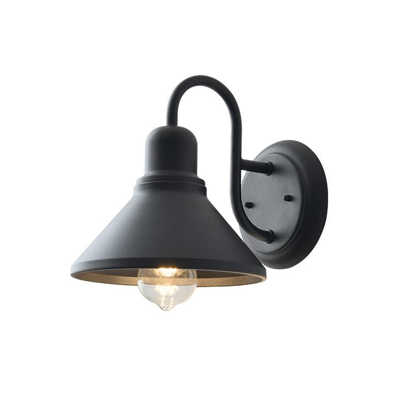 Ysolenne Farmhouse Metal Cage Outdoor Wall Lamp#Finish_Black