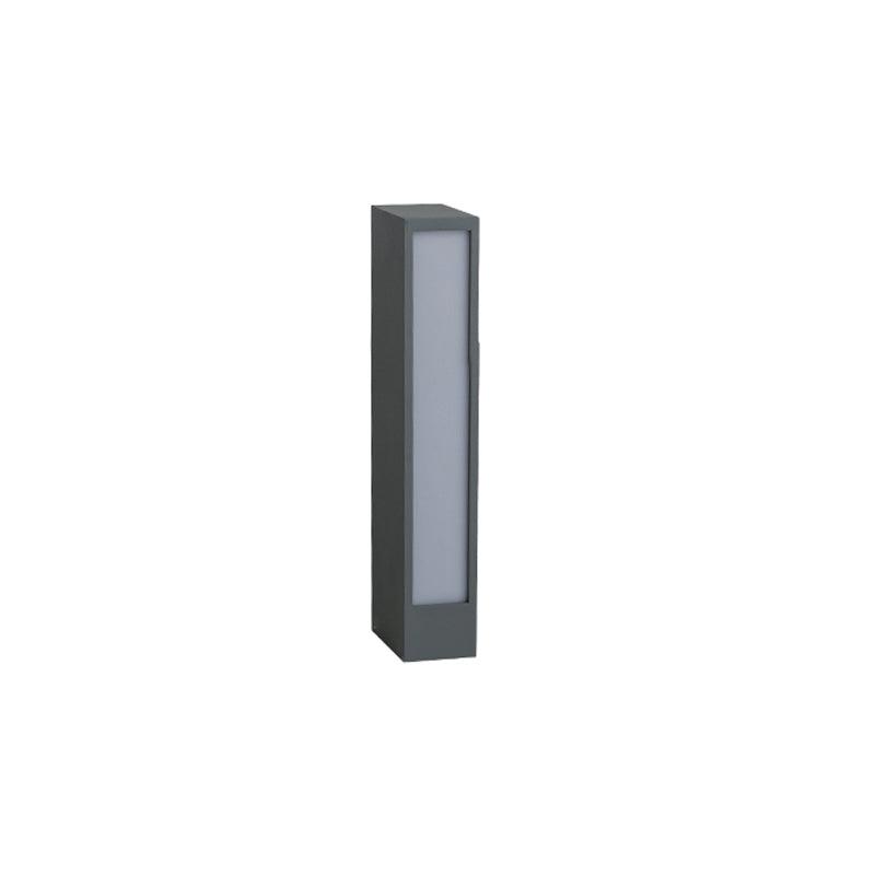 Xyravelle Aluminum Outdoor Post Lamp#Size_15.7″#Finish_Grey & White