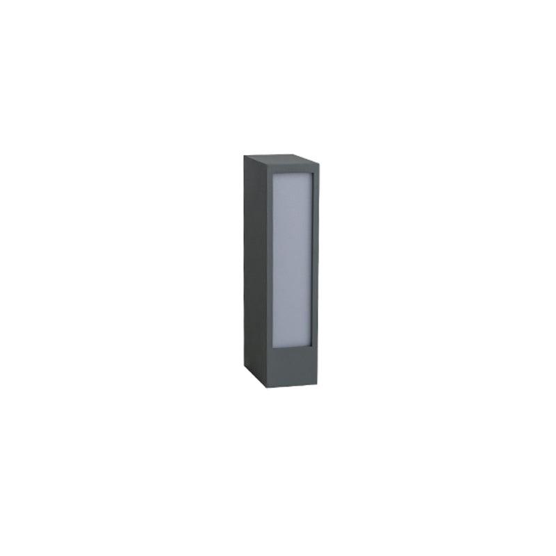 Xyravelle Aluminum Outdoor Post Lamp#Size_9.8″#Finish_Grey & White