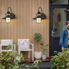Wyndora Frosted Glass Outdoor Wall Lamp