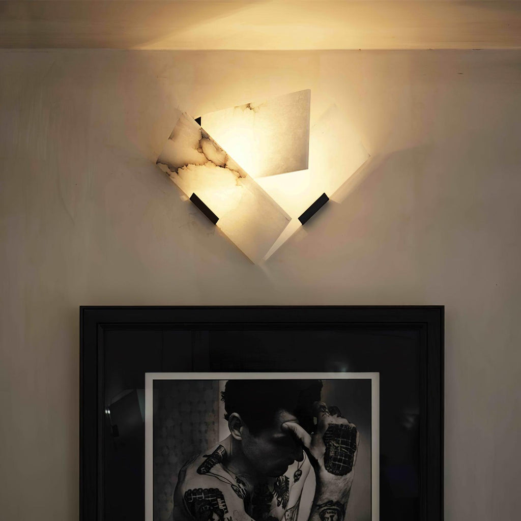 Liorenne Sculptural Alabaster Wall Lamp