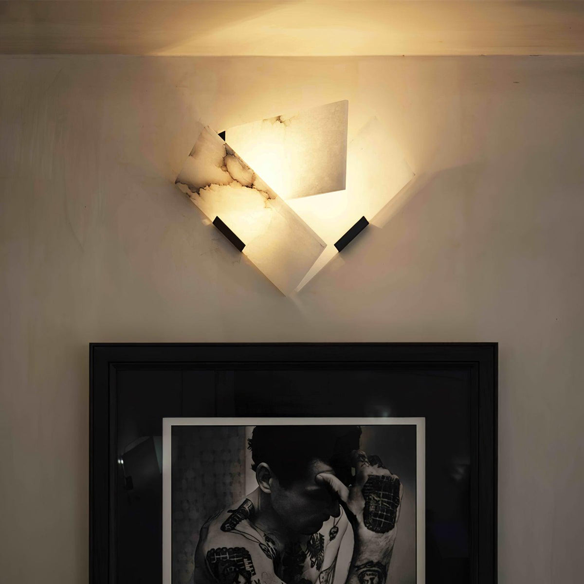 Liorenne Sculptural Alabaster Wall Lamp