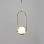 Havorine Glass Globe Brass Swag Pendant Light