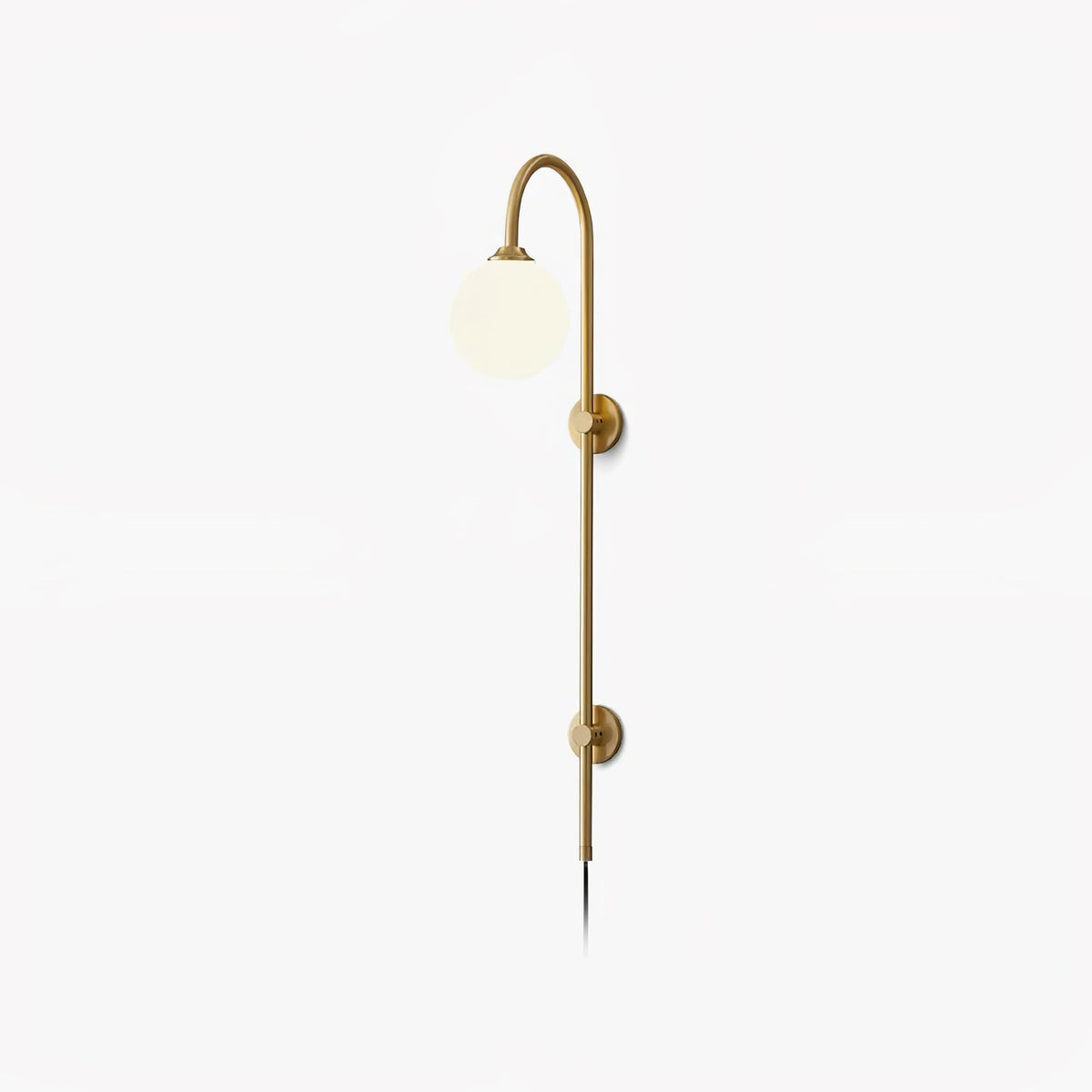 Ysoria Glass Globe Brass Wall Lamp