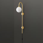 Ysoria Glass Globe Brass Wall Lamp